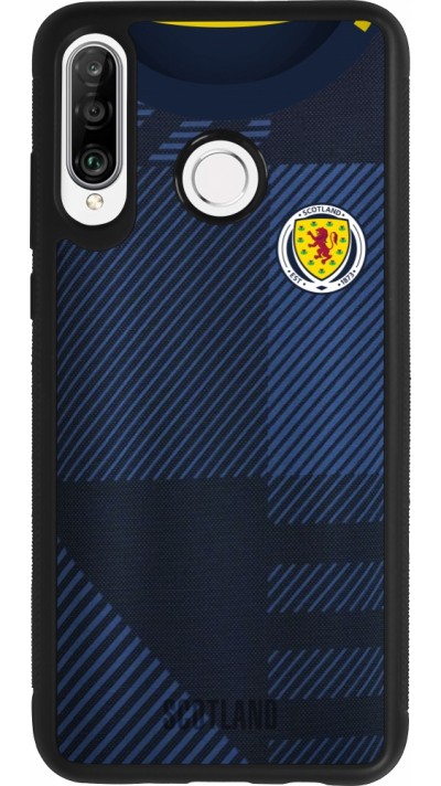 Huawei P30 Lite Case Hülle - Silikon schwarz Schottland personalisierbares Fussballtrikot
