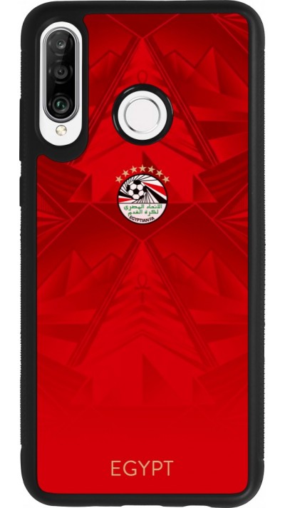 Huawei P30 Lite Case Hülle - Silikon schwarz Ägypten 2026 personalisierbares Fussballtrikot