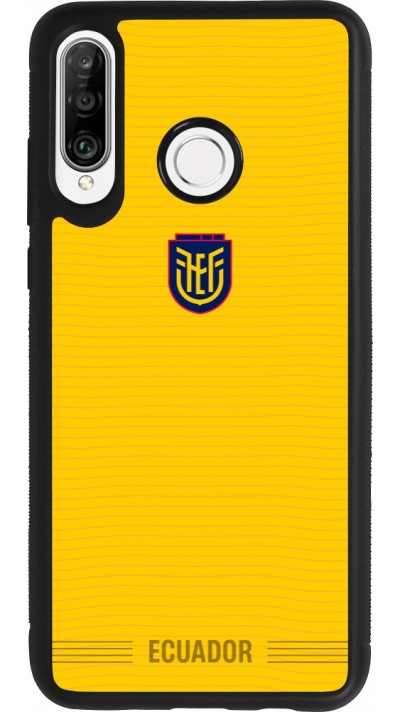 Huawei P30 Lite Case Hülle - Silikon schwarz Ecuador 2026 personalisierbares Fussballtrikot