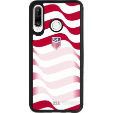 Huawei P30 Lite Case Hülle - Silikon schwarz Vereinigten Staaten 2026 personalisierbares Fussballtrikot