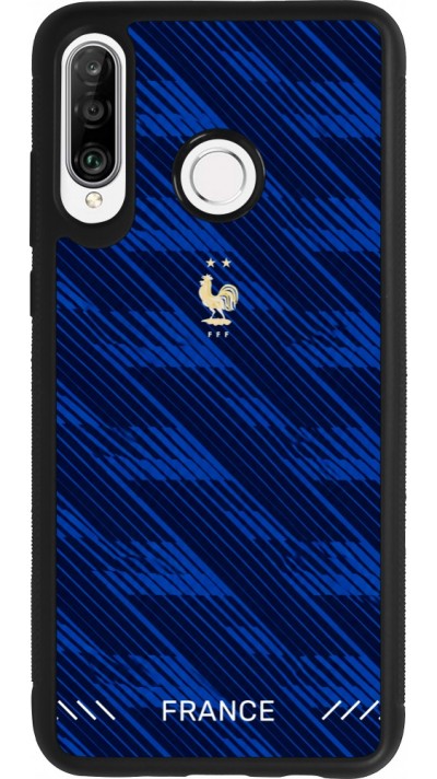 Huawei P30 Lite Case Hülle - Silikon schwarz Frankreich 2026 personalisierbares Fussballtrikot