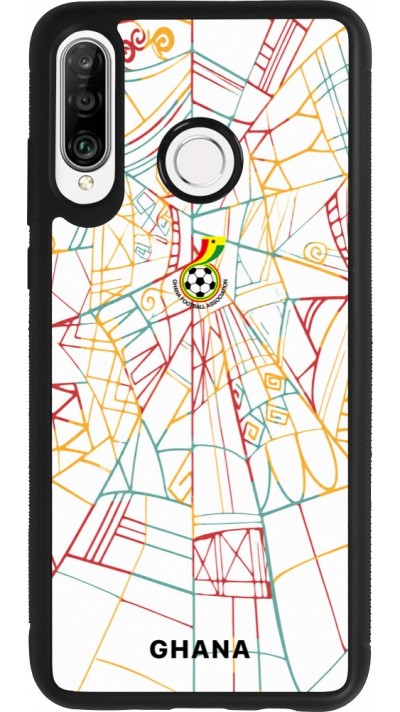Huawei P30 Lite Case Hülle - Silikon schwarz Ghana 2026 personalisierbares Fussballtrikot