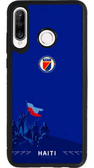 Huawei P30 Lite Case Hülle - Silikon schwarz Haiti 2026 personalisierbares Fussballtrikot