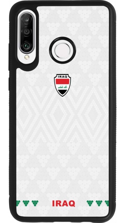 Huawei P30 Lite Case Hülle - Silikon schwarz Irak 2026 personalisierbares Fussballtrikot