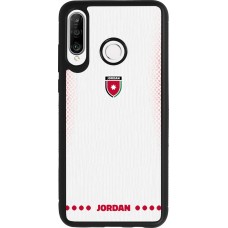 Huawei P30 Lite Case Hülle - Silikon schwarz Jordanien 2026 personalisierbares Fussballtrikot