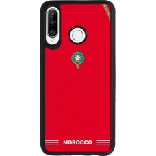 Huawei P30 Lite Case Hülle - Silikon schwarz Marokko 2026 personalisierbares Fussballtrikot