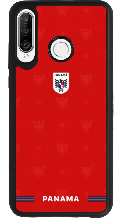 Huawei P30 Lite Case Hülle - Silikon schwarz Panama 2026 personalisierbares Fussballtrikot