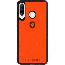 Huawei P30 Lite Case Hülle - Silikon schwarz Niederlande 2026 personalisierbares Fussballtrikot