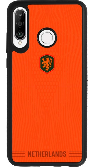 Huawei P30 Lite Case Hülle - Silikon schwarz Niederlande 2026 personalisierbares Fussballtrikot