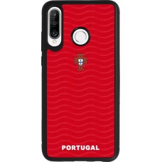 Huawei P30 Lite Case Hülle - Silikon schwarz Portugal 2026 personalisierbares Fussballtrikot