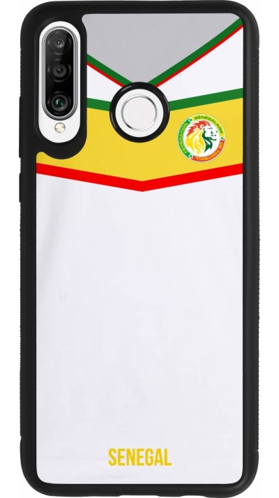 Huawei P30 Lite Case Hülle - Silikon schwarz Senegal 2022 personalisierbares Fußballtrikot