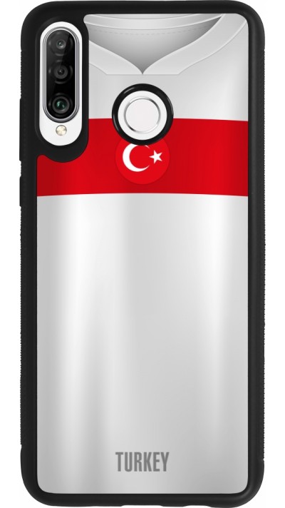 Huawei P30 Lite Case Hülle - Silikon schwarz Türkei personalisierbares Fussballtrikot