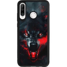 Huawei P30 Lite Case Hülle - Silikon schwarz Halloween 2024 mad werewolf