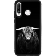 Huawei P30 Lite Case Hülle - Silikon schwarz Highland calf black
