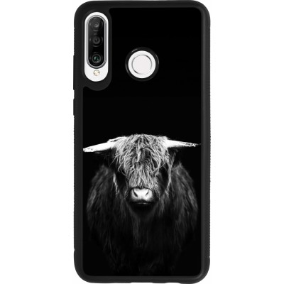 Huawei P30 Lite Case Hülle - Silikon schwarz Highland calf black