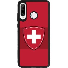 Huawei P30 Lite Case Hülle - Silikon schwarz Hockey World Championship Ecusson Suisse