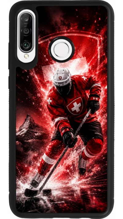 Huawei P30 Lite Case Hülle - Silikon schwarz Hockey World Championship Player