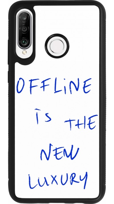 Huawei P30 Lite Case Hülle - Silikon schwarz Offline is the new luxury