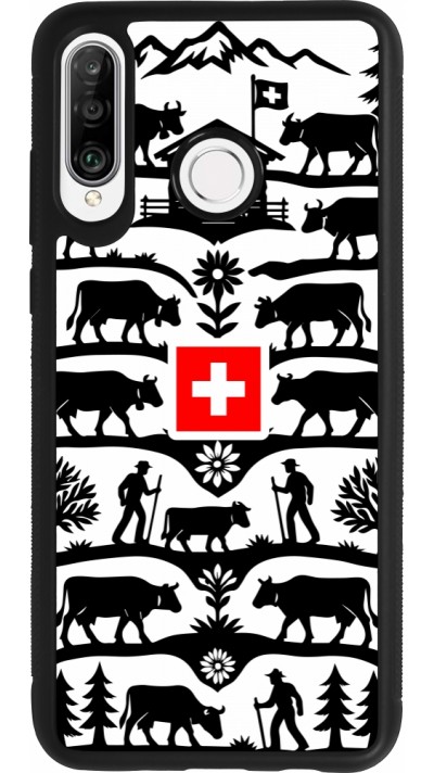Coque Huawei P30 Lite - Silicone rigide noir Poya Suisse 3