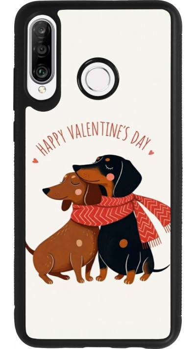 Huawei P30 Lite Case Hülle - Silikon schwarz Saint Valentines Day 26 Happy Valentine