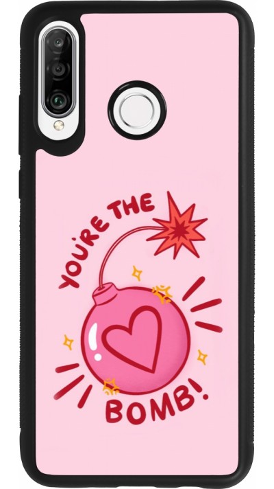 Huawei P30 Lite Case Hülle - Silikon schwarz Saint Valentines Day 26 You are the bomb