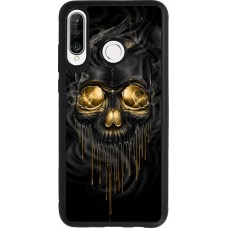 Huawei P30 Lite Case Hülle - Silikon schwarz Skull 02