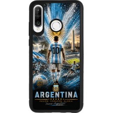 Huawei P30 Lite Case Hülle - Silikon schwarz Fussball Argentinien splash 2026