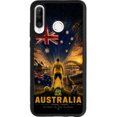Huawei P30 Lite Case Hülle - Silikon schwarz Fussball Australien splash 2026