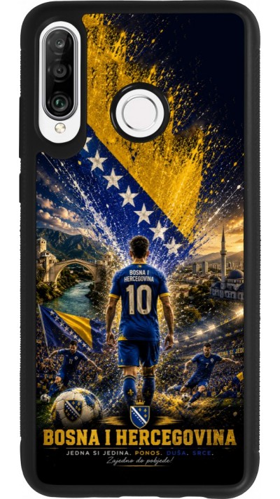 Huawei P30 Lite Case Hülle - Silikon schwarz Fussball Bosnien und Herzegowina splash 2026