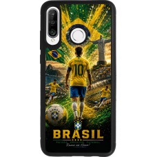 Huawei P30 Lite Case Hülle - Silikon schwarz Fussball Brasilien splash 2026