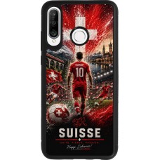 Huawei P30 Lite Case Hülle - Silikon schwarz Fussball Suisse splash 2026