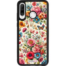 Huawei P30 Lite Case Hülle - Silikon schwarz Spring 25 fruehling bluetend