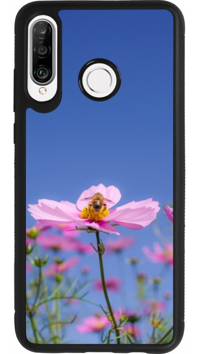 Huawei P30 Lite Case Hülle - Silikon schwarz Bee on a flower 2026