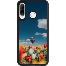 Huawei P30 Lite Case Hülle - Silikon schwarz Hot air balloon 2026