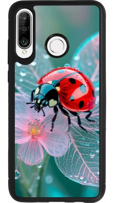 Huawei P30 Lite Case Hülle - Silikon schwarz Ladybird in bloom 2026
