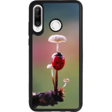 Huawei P30 Lite Case Hülle - Silikon schwarz Ladybird on a mushroom 2026