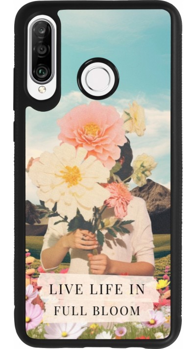 Huawei P30 Lite Case Hülle - Silikon schwarz Live life in full moon 2026