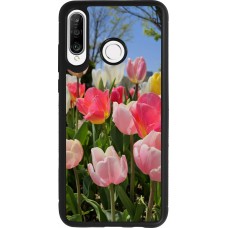 Huawei P30 Lite Case Hülle - Silikon schwarz Tulips 2026