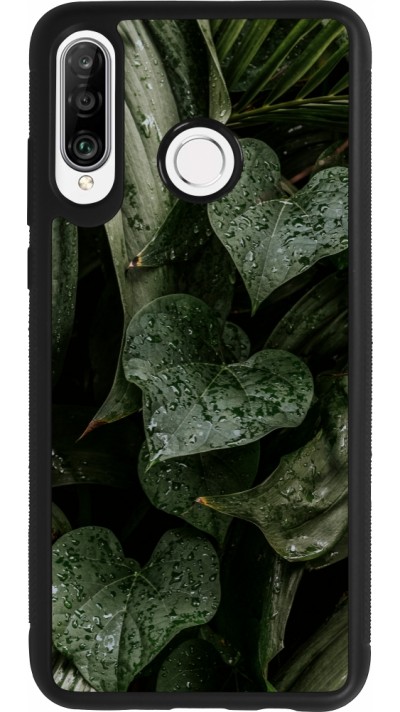 Coque Huawei P30 Lite - Silicone rigide noir Spring 23 fresh plants