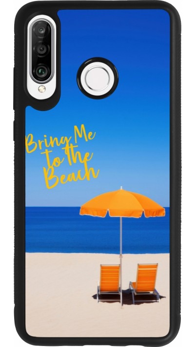 Huawei P30 Lite Case Hülle - Silikon schwarz Summer 2025 Bring me to the beach