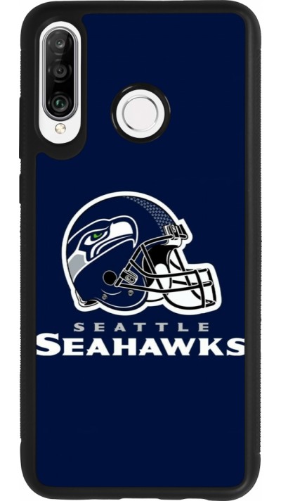 Huawei P30 Lite Case Hülle - Silikon schwarz Super Bowl 26 Seattle 3