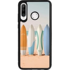 Coque Huawei P30 Lite - Silicone rigide noir Summer surfboard 2025