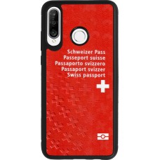 Coque Huawei P30 Lite - Silicone rigide noir Swiss Passport