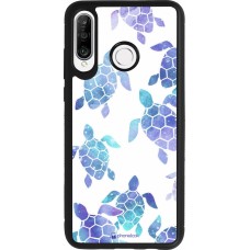 Coque Huawei P30 Lite - Silicone rigide noir Turtles pattern watercolor