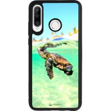 Coque Huawei P30 Lite - Silicone rigide noir Turtle Underwater