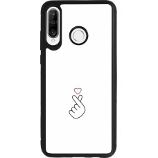 Huawei P30 Lite Case Hülle - Silikon schwarz Valentine 2024 heat by Millennials