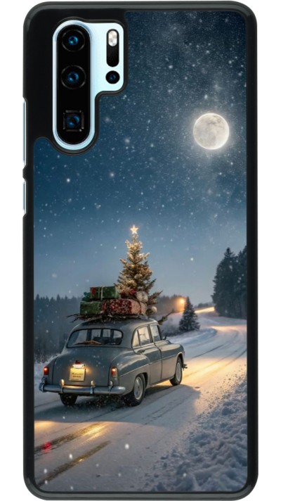 Huawei P30 Pro Case Hülle - Christmas 25 Car with Tree Xmas
