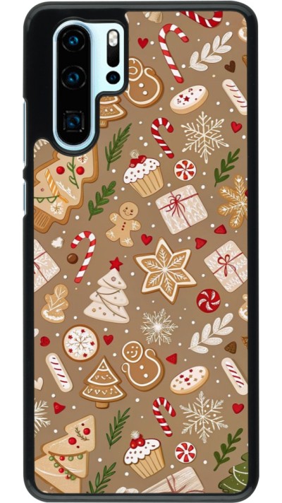 Huawei P30 Pro Case Hülle - Christmas 25 Pattern Ginger Cookie