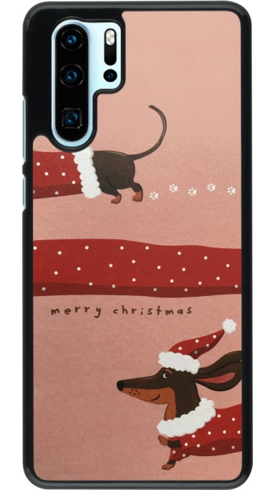 Huawei P30 Pro Case Hülle - Christmas 25 Teckel Merry Xmas
