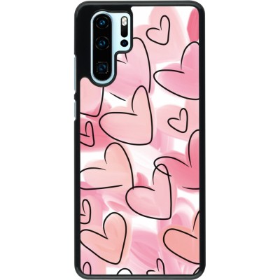 Huawei P30 Pro Case Hülle - Easter 2023 pink hearts